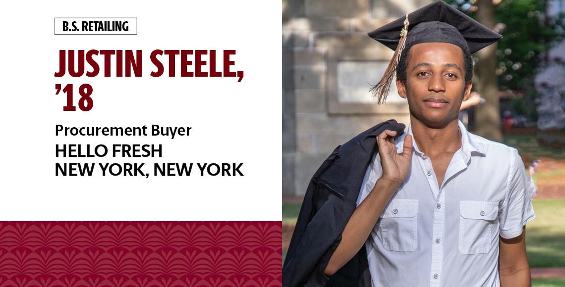 贾斯汀·斯蒂尔，18岁，零售学士学位，是纽约Hello Fresh的采购采购员。