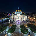 鸟瞰墨西哥城著名的文化中心——Palacio de Bellas Artes(美术宫殿)。
