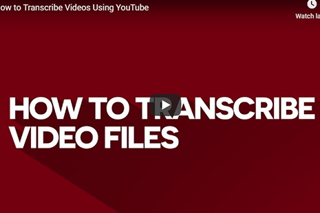 如何使用Youtube转录视频文件