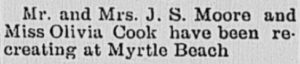 万宝路的“个人”部分民主党人(美国南卡罗来纳州Bennettsville)提到一个家庭在1903年在海滩上度假。