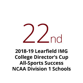 在2018-19年利尔菲尔德IMG学院董事杯上获得第22名，衡量所有NCAA一级学校的所有运动成绩。