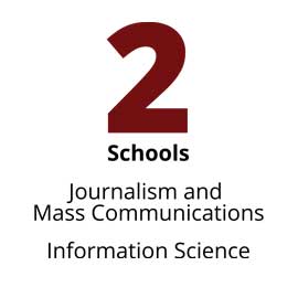 信息图：2学校：新闻和大众通讯，信息科学