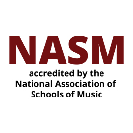 信息图：由全国音乐学院协会（NASM）认证