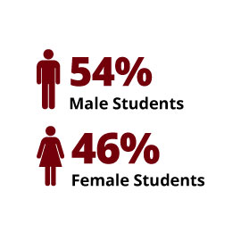 信息图：54%的男生，46%的女生