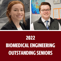 诺兰和海莉的大头照，文字上写着2022年生物医学工程优秀毕业生