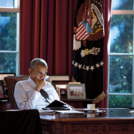 奥巴马总统的照片由皮特·索萨拍摄