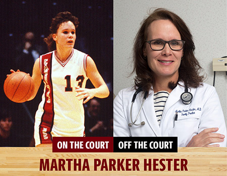 玛莎Parker-Hester作为球员和医生的照片